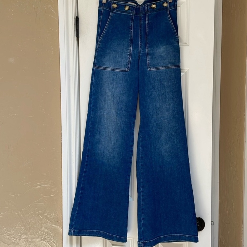 The Kit High-Rise Wide-Leg Utility Trouser Jeans by Pilcro 26